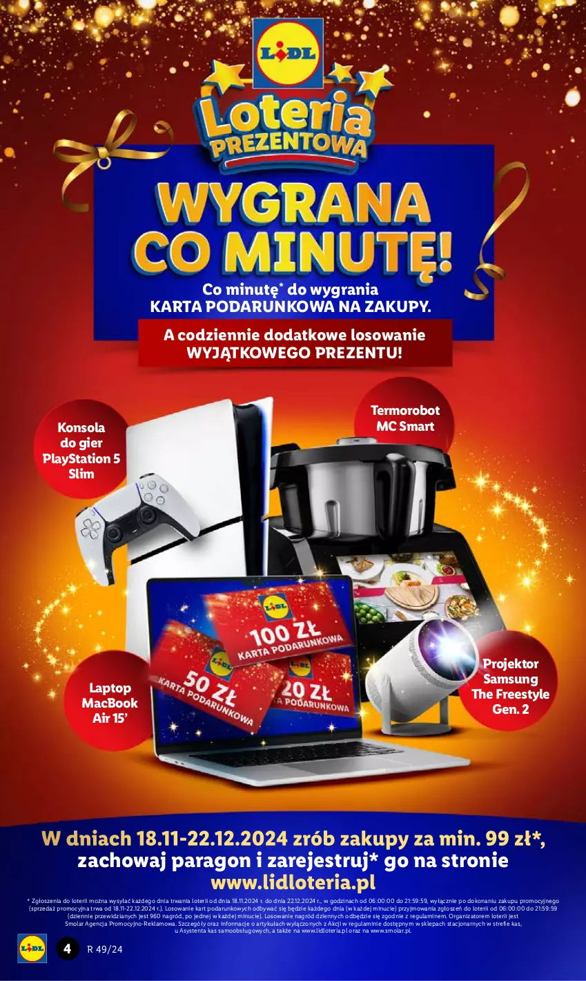 Gazetka promocyjna Lidl - GAZETKA - ważna 05.12 do 07.12.2024 - strona 4 - produkty: Gra, Konsola, Mola, PlayStation, PlayStation 5, Robot, Samsung, Top