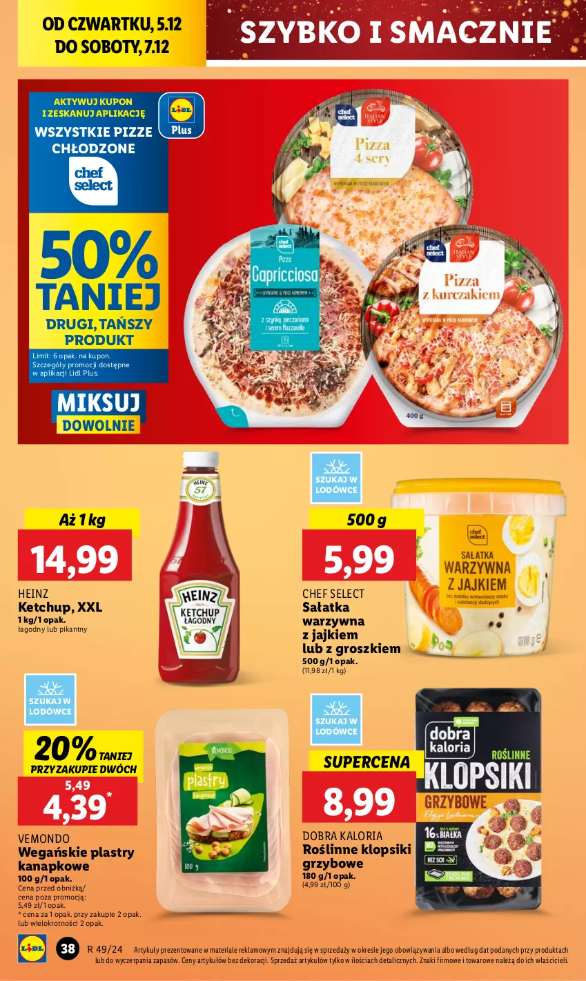 Gazetka promocyjna Lidl - GAZETKA - ważna 05.12 do 07.12.2024 - strona 42 - produkty: Heinz, Ketchup, Klopsiki, Sałat, Sałatka, Sałatka warzywna