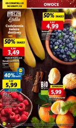 Gazetka promocyjna Lidl - GAZETKA - Gazetka - ważna od 07.12 do 07.12.2024 - strona 22 - produkty: Mandarynki, Banany, Maliny, Owoce