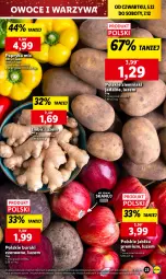 Gazetka promocyjna Lidl - GAZETKA - Gazetka - ważna od 07.12 do 07.12.2024 - strona 25 - produkty: Warzywa, Papryka, Ziemniaki, Buraki, Owoce, Jabłka, Imbir