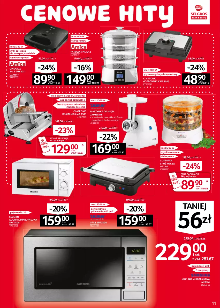 Gazetka promocyjna Selgros - Oferta przemysłowa - ważna 04.02 do 17.02.2021 - strona 11 - produkty: Fa, Gofrownica, Gra, Grill, Kuchnia, Maszynka, Mięso, Opiekacz do kanapek, Piec, Ser, Suszarka, Szynka, Top