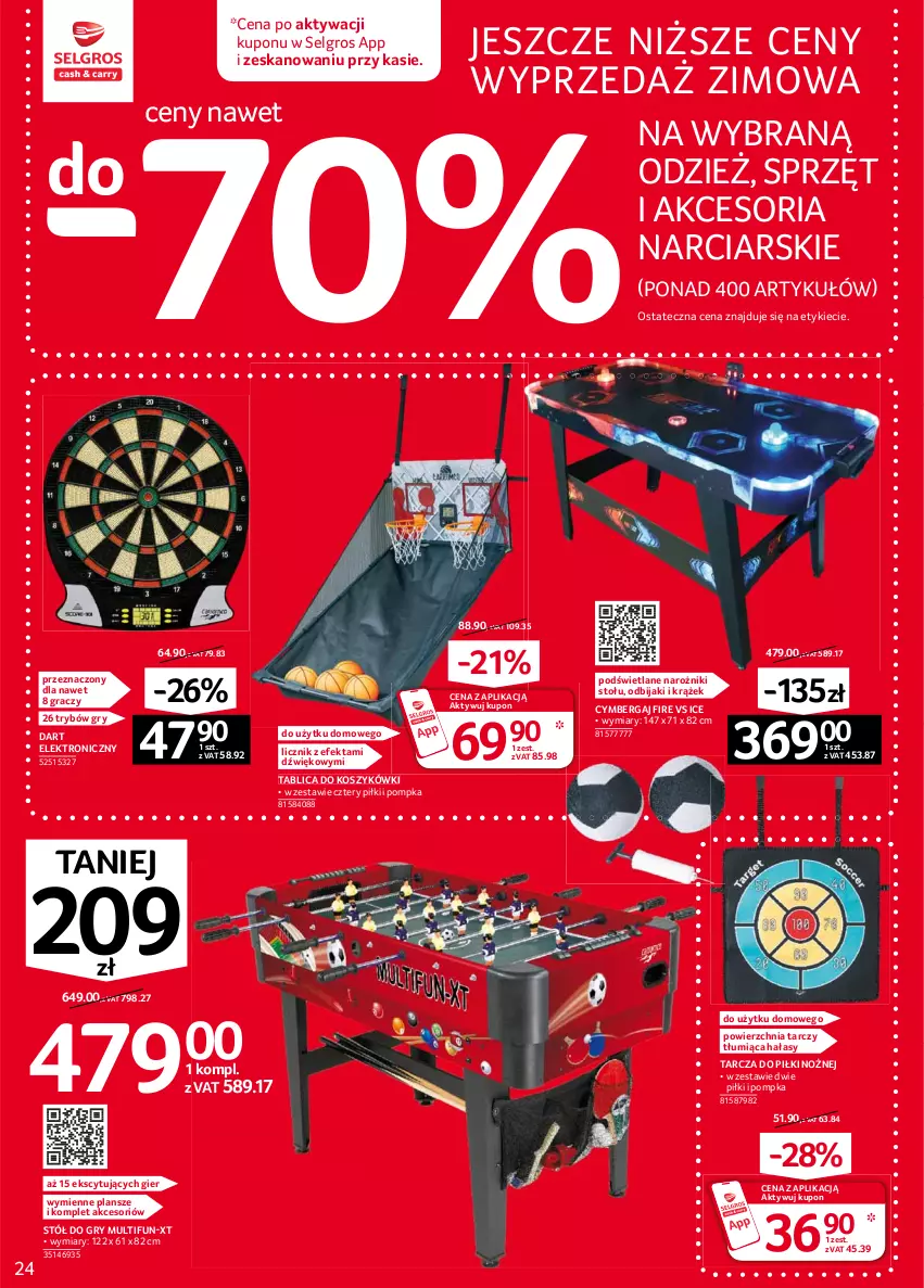 Gazetka promocyjna Selgros - Oferta przemysłowa - ważna 04.02 do 17.02.2021 - strona 24 - produkty: Dart elektroniczny, Gra, Gry, Kosz, LG, Narożnik, Noż, Pompka, Stół