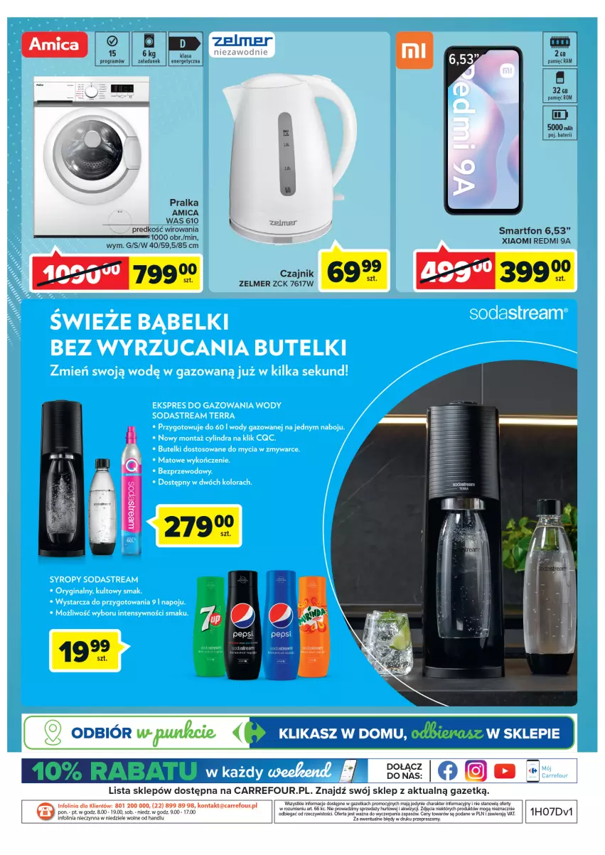 Gazetka promocyjna Carrefour - Gazetka Multimedia - ważna 15.02 do 05.03.2022 - strona 16 - produkty: Amica, Czajnik, Gra, Pralka, Smartfon, Zelmer