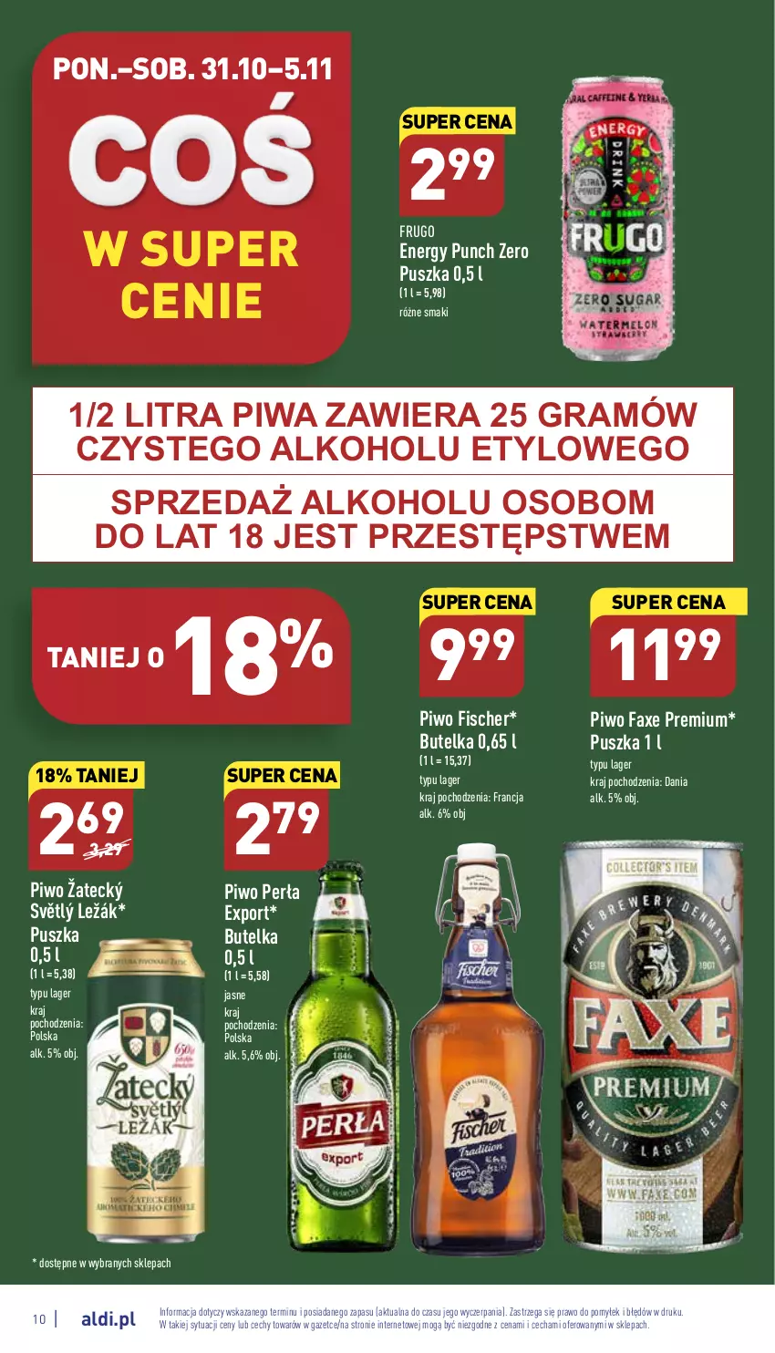 Gazetka promocyjna Aldi - Pełny katalog - ważna 31.10 do 05.11.2022 - strona 10 - produkty: Fa, Gra, Perła, Piwa, Piwo, Por