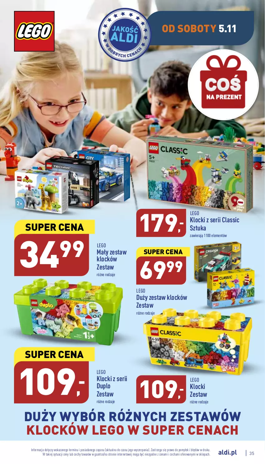 Gazetka promocyjna Aldi - Pełny katalog - ważna 31.10 do 05.11.2022 - strona 35 - produkty: Klocki, LEGO, Ser