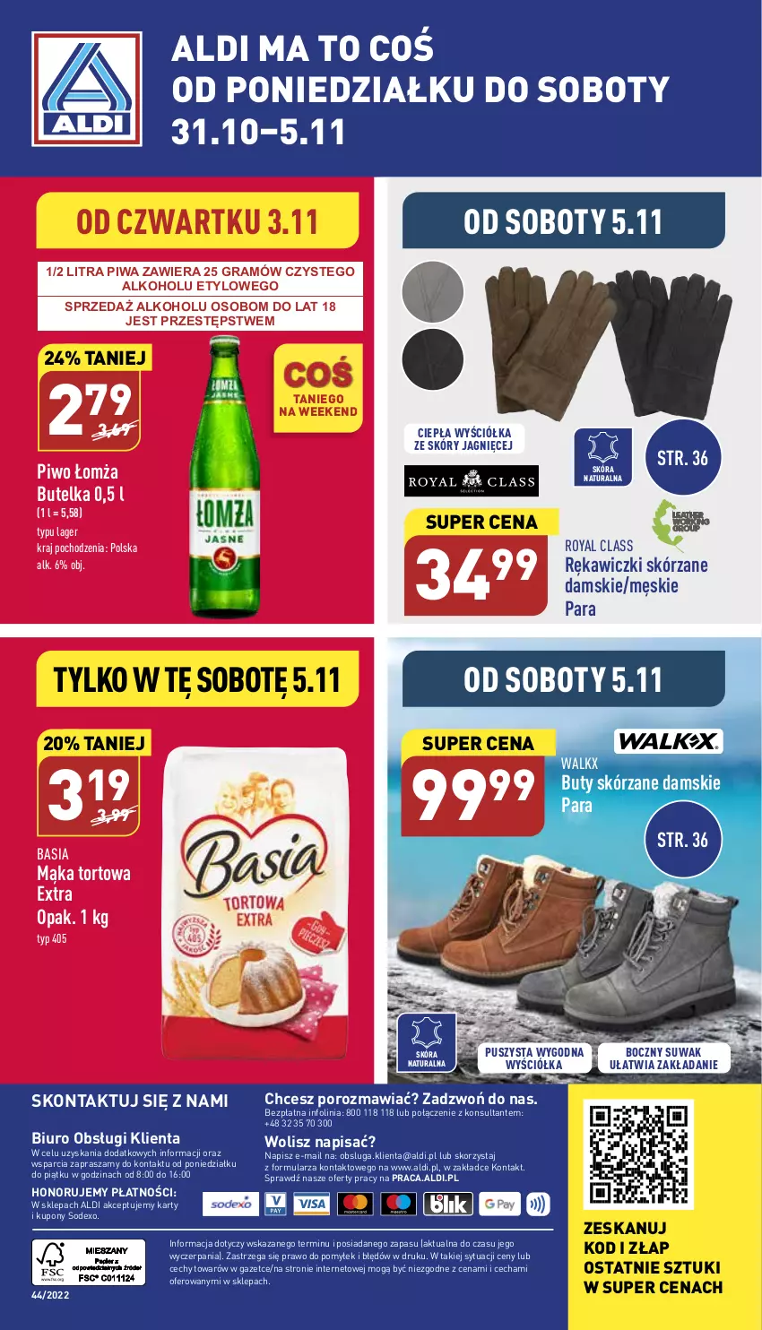 Gazetka promocyjna Aldi - Pełny katalog - ważna 31.10 do 05.11.2022 - strona 40 - produkty: Basia, Biuro, Buty, Gra, Mąka, Mąka tortowa, O nas, Piwa, Piwo, Por