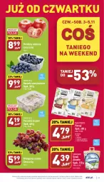 Gazetka promocyjna Aldi - Pełny katalog - Gazetka - ważna od 05.11 do 05.11.2022 - strona 23 - produkty: Piec, Pierogi, Ser, Serek, Winogrona, Kapustą, Hochland, Pieczarki krojone, Wino, Pomidory, Almette