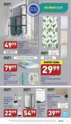 Gazetka promocyjna Aldi - Pełny katalog - Gazetka - ważna od 05.11 do 05.11.2022 - strona 29 - produkty: Deska sedesowa, Dywanik łazienkowy, Dywanik, Wieszak, Szczotka, Kosz, Pojemnik, Kosz łazienkowy, Zasłona, Zestaw do wc, Zasłona prysznicowa, Drzwi, Pokrywa, Dywan