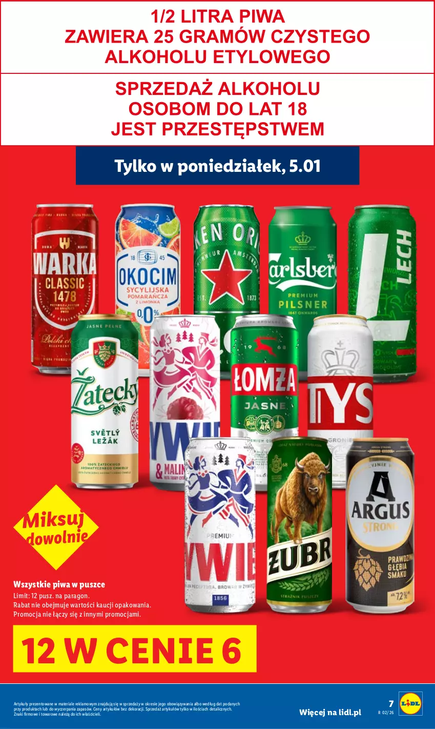 Gazetka promocyjna Lidl - GAZETKA - ważna 05.01 do 07.01.2026 - strona 7 - produkty: Piwa