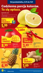 Gazetka promocyjna Lidl - GAZETKA - Gazetka - ważna od 07.01 do 07.01.2026 - strona 18 - produkty: Por, Ananas, Pomelo, Papryczki pikantne, Mango, Imbir