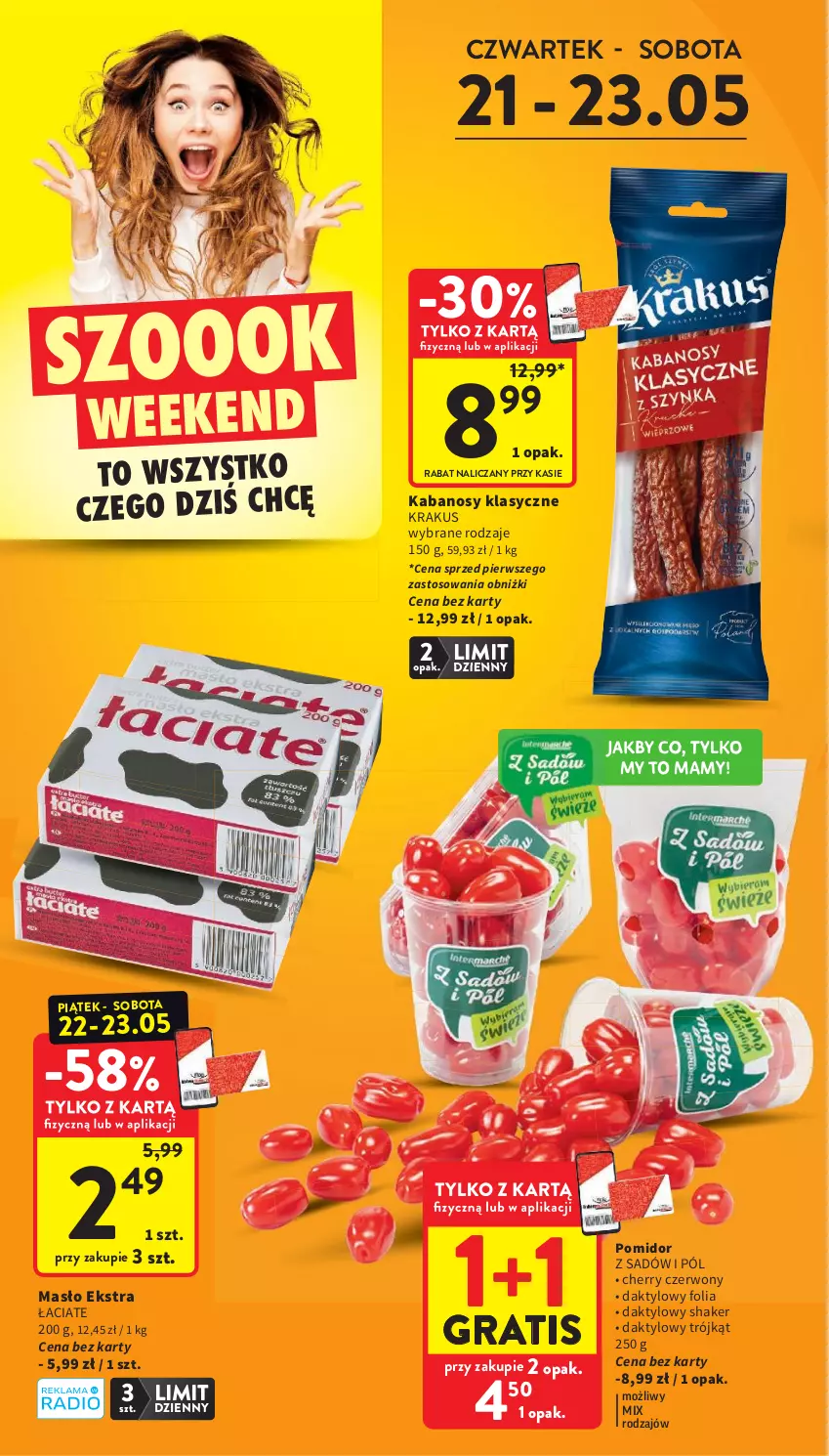 Gazetka promocyjna Intermarche - Gazetka Intermarche - ważna 21.05 do 27.05.2026 - strona 2 - produkty: Gra, Kabanos, Krakus, Masło