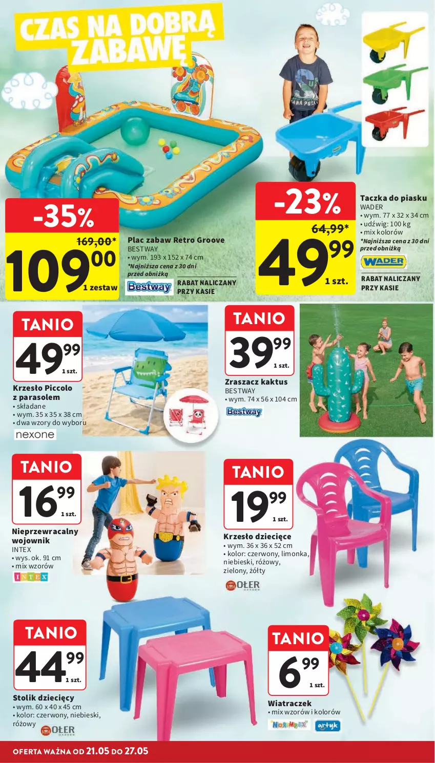 Gazetka promocyjna Intermarche - Gazetka Intermarche - ważna 21.05 do 27.05.2026 - strona 40 - produkty: Dzieci, Dźwig, Kaktus, Krzesło, Limonka, Parasol, Stolik