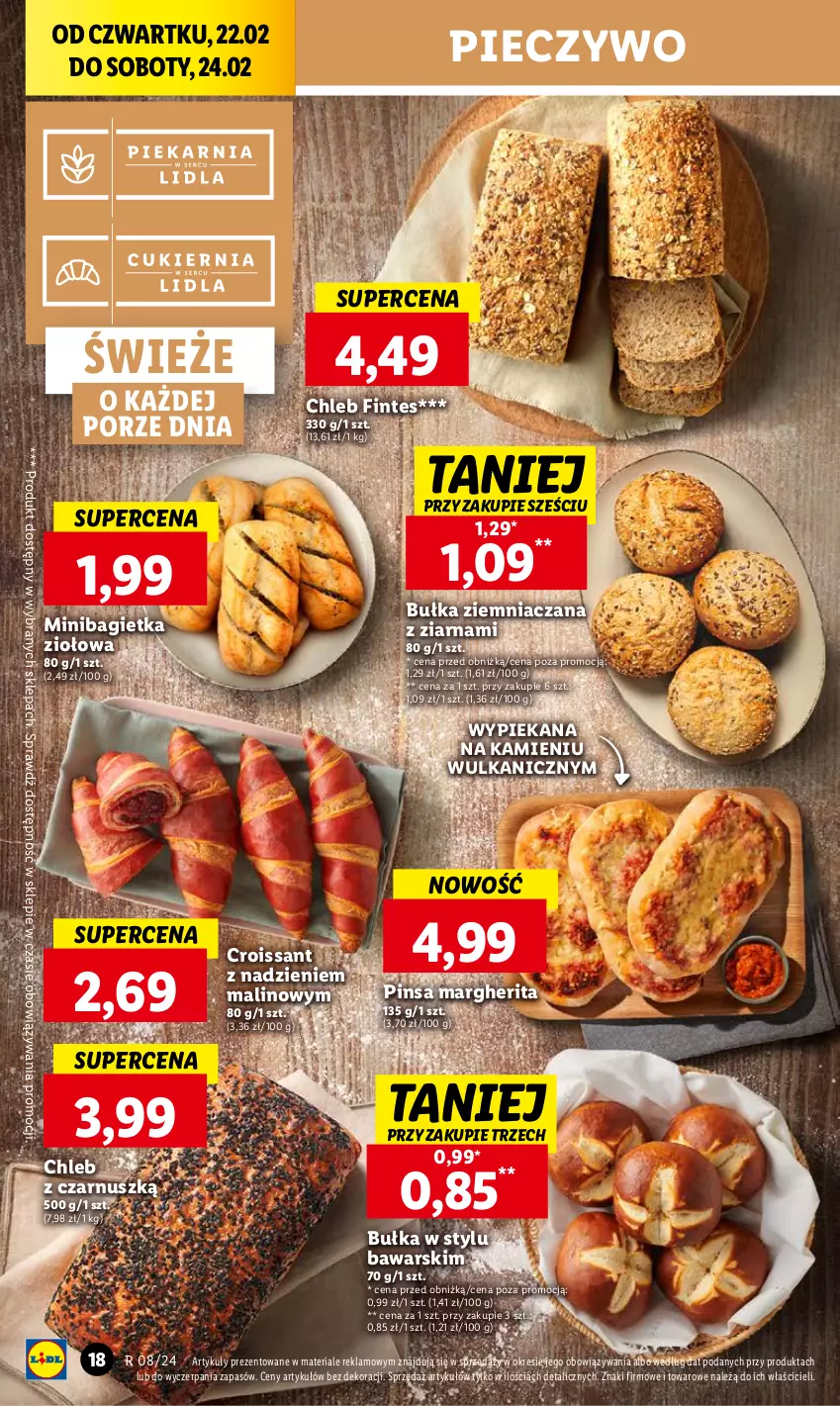 Gazetka promocyjna Lidl - GAZETKA - ważna 22.02 do 24.02.2024 - strona 22 - produkty: Bagietka, Bułka, Chleb, Croissant, Piec, Pieczywo, Por