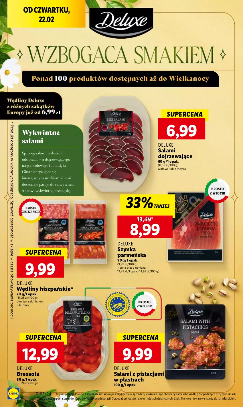 Gazetka promocyjna Lidl - GAZETKA - ważna 22.02 do 24.02.2024 - strona 30 - produkty: Bresaola, Salami, Ser, Szynka