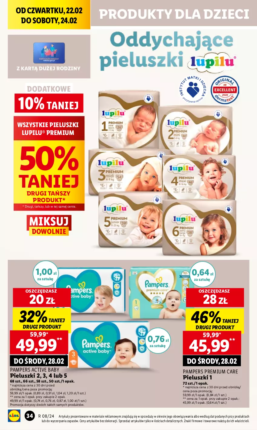 Gazetka promocyjna Lidl - GAZETKA - ważna 22.02 do 24.02.2024 - strona 46 - produkty: Dzieci, Pampers