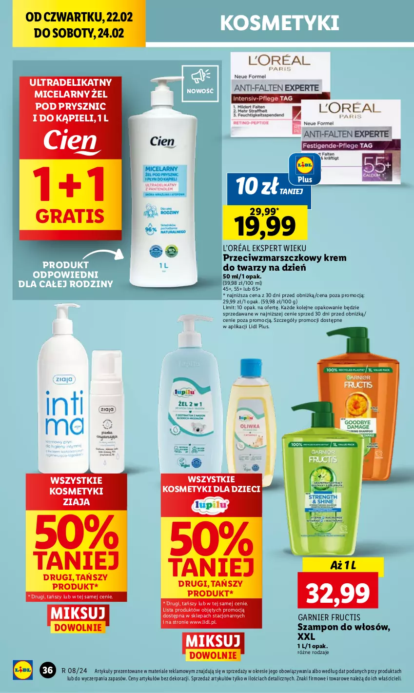 Gazetka promocyjna Lidl - GAZETKA - ważna 22.02 do 24.02.2024 - strona 48 - produkty: Dzieci, Fructis, Garnier, Gra, Kosmetyki dla dzieci, Krem do twarzy, L’Oréal, Mars, Olej, Szampon, Ziaja