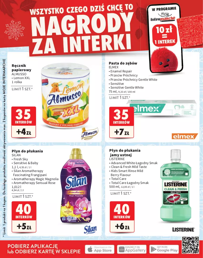 Gazetka promocyjna Intermarche - Gazetka Intermarche - ważna 03.11.2025 do 28.02.2026 - strona 20 - produkty: Elmex, Fa, Listerine, Mus, Papier, Pasta do zębów, Płyn do płukania, Płyn do płukania jamy ustnej, Ręcznik, Sensual, Silan