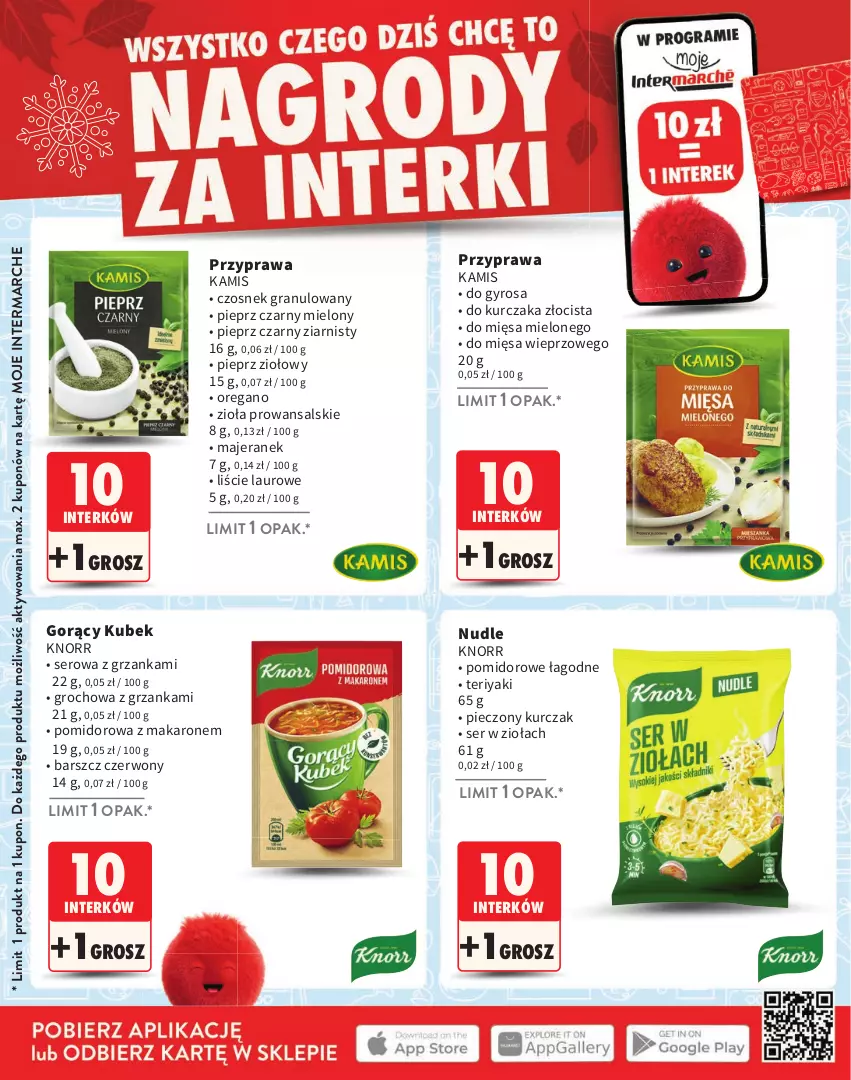 Gazetka promocyjna Intermarche - Gazetka Intermarche - ważna 03.11.2025 do 28.02.2026 - strona 4 - produkty: Czosnek, Czosnek granulowany, Gra, Groch, Gyros, Kamis, Knorr, Kubek, Kurczak, Laur, Makaron, Piec, Pieprz, Ser