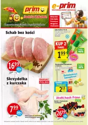 Gazetka promocyjna Prim Market - Gazetka - ważna od 27.07 do 27.07.2022 - strona 1 - produkty: Kurczak, Sok, Ser, Borówka, Kaktus, Lody, Arbuz, Schab bez kości