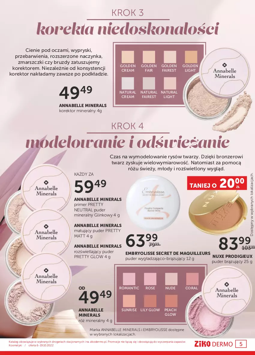 Gazetka promocyjna Ziko - Gazetka Ziko Dermo - ważna 06.10 do 19.10.2022 - strona 5 - produkty: Bell, Bronzer, Embryolisse, Fa, Mars, Nuxe, Podkład, Puder, Tusz