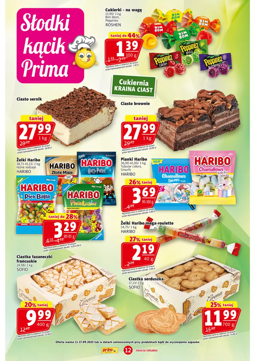 Gazetka promocyjna Prim Market - ważna 11.09 do 17.09.2025 - strona 12 - produkty: Ciastka, Cukier, Cukierki, Hama, Haribo, Ser