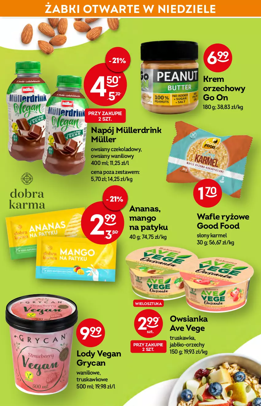 Gazetka promocyjna Żabka - ważna 02.03 do 08.03.2022 - strona 27 - produkty: Ananas, Eleo, Gry, Krem orzechowy, Lody, Mango, Müller, Napój, Owsianka, Ryż, Wafle