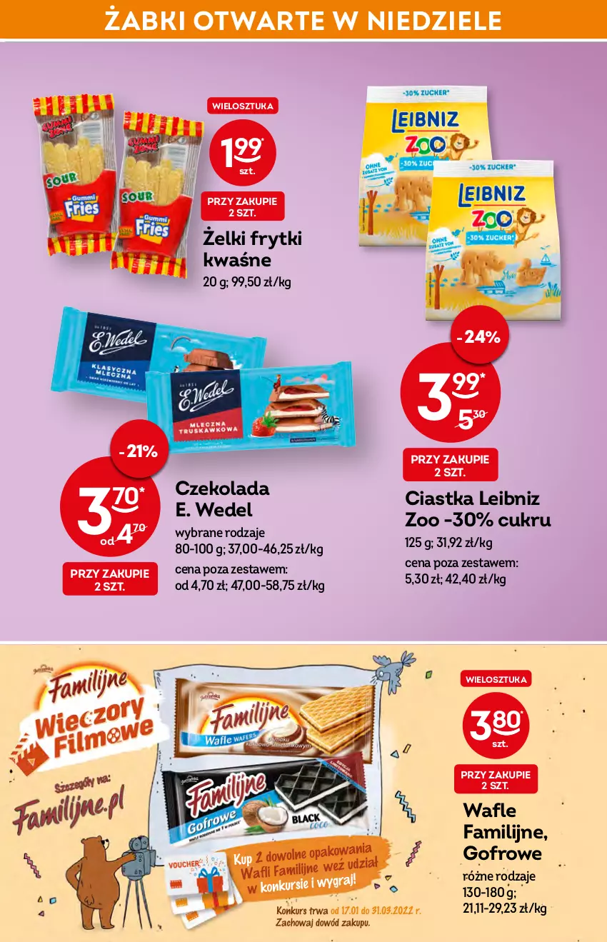 Gazetka promocyjna Żabka - ważna 02.03 do 08.03.2022 - strona 35 - produkty: Ciastka, Czekolada, E. Wedel, Eleo, Fa, Frytki, Wafle