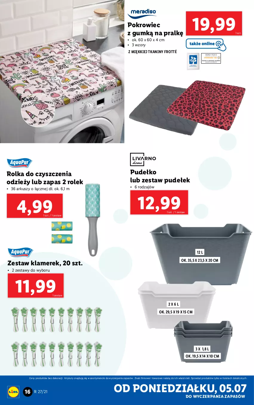 Gazetka promocyjna Lidl - GAZETKA - ważna 05.07 do 10.07.2021 - strona 16 - produkty: Pokrowiec, Pudełko