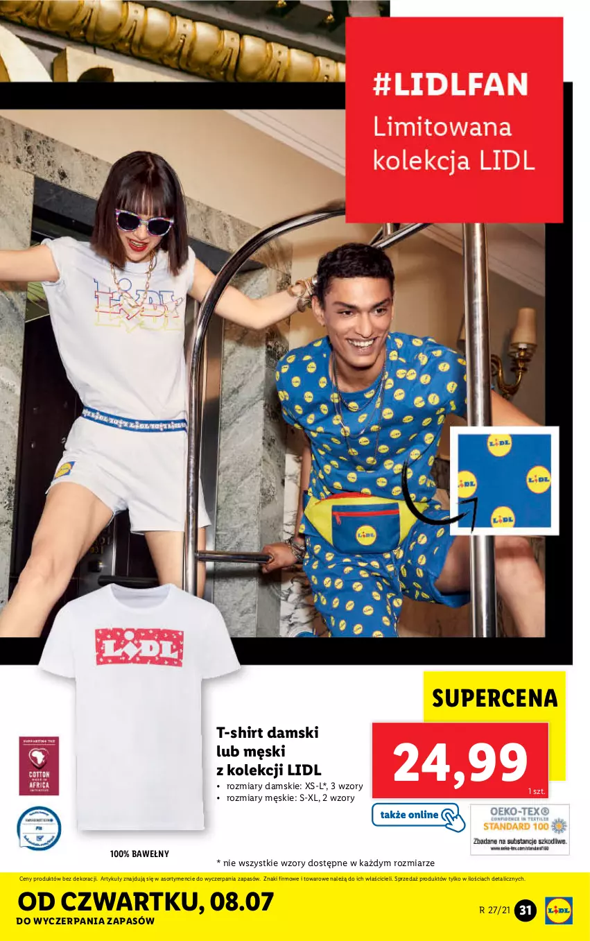 Gazetka promocyjna Lidl - GAZETKA - ważna 05.07 do 10.07.2021 - strona 31 - produkty: T-shirt