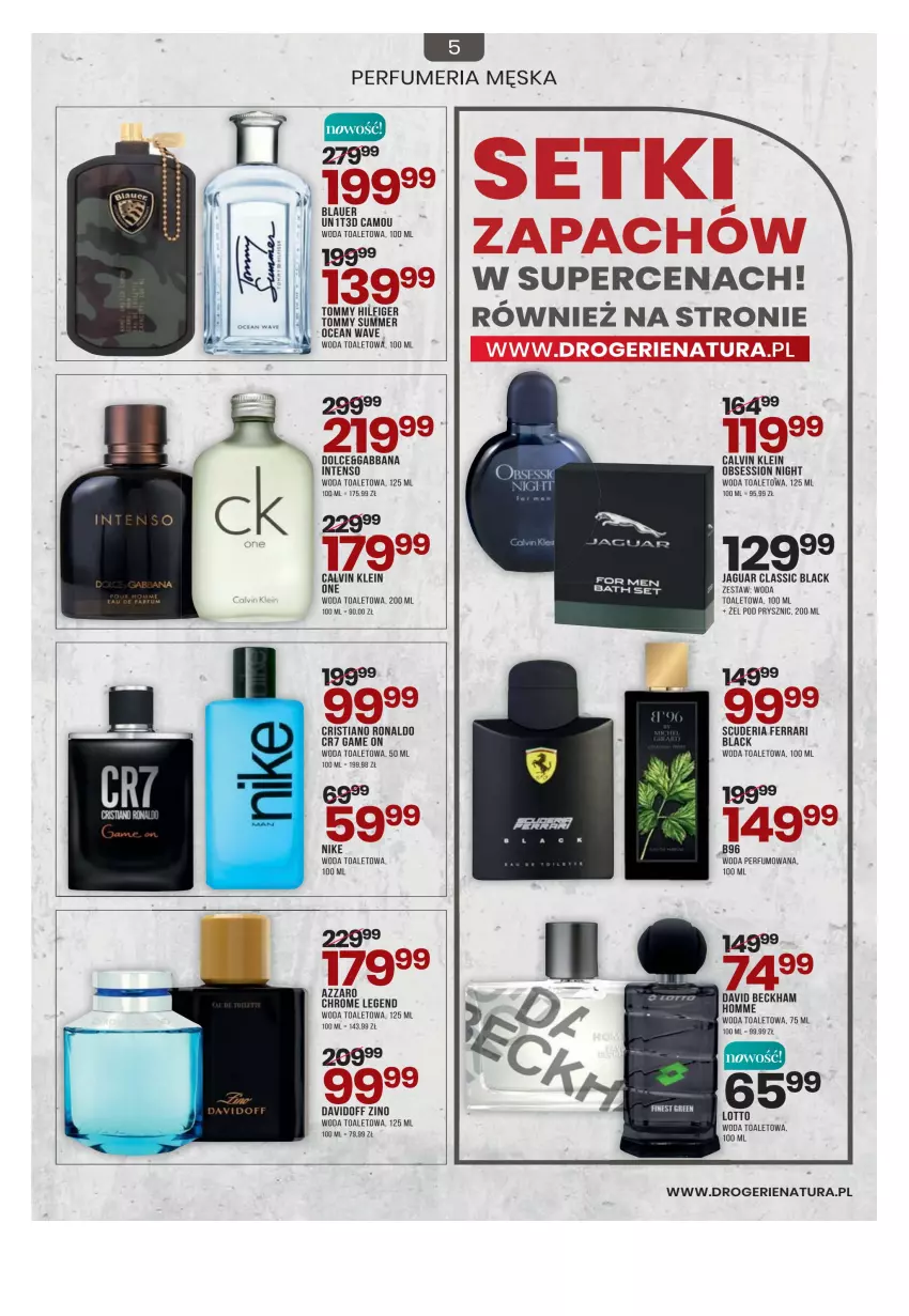 Gazetka promocyjna Drogerie Natura - Gazetka Drogerie Natura - ważna 01.09 do 30.09.2022 - strona 5 - produkty: Azzaro, Davidoff, Jaguar, Lack, Perfum, SESSIO, Woda, Woda perfumowana, Woda toaletowa