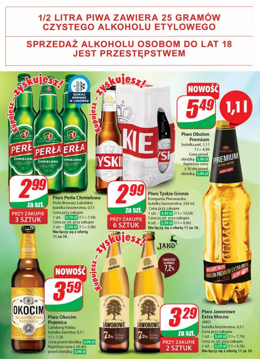 Gazetka promocyjna Dino - Gazetka 28 / 2024 - ważna 10.07 do 16.07.2024 - strona 50 - produkty: Carlsberg, Koc, Okocim, Perła, Piwo, Tyskie