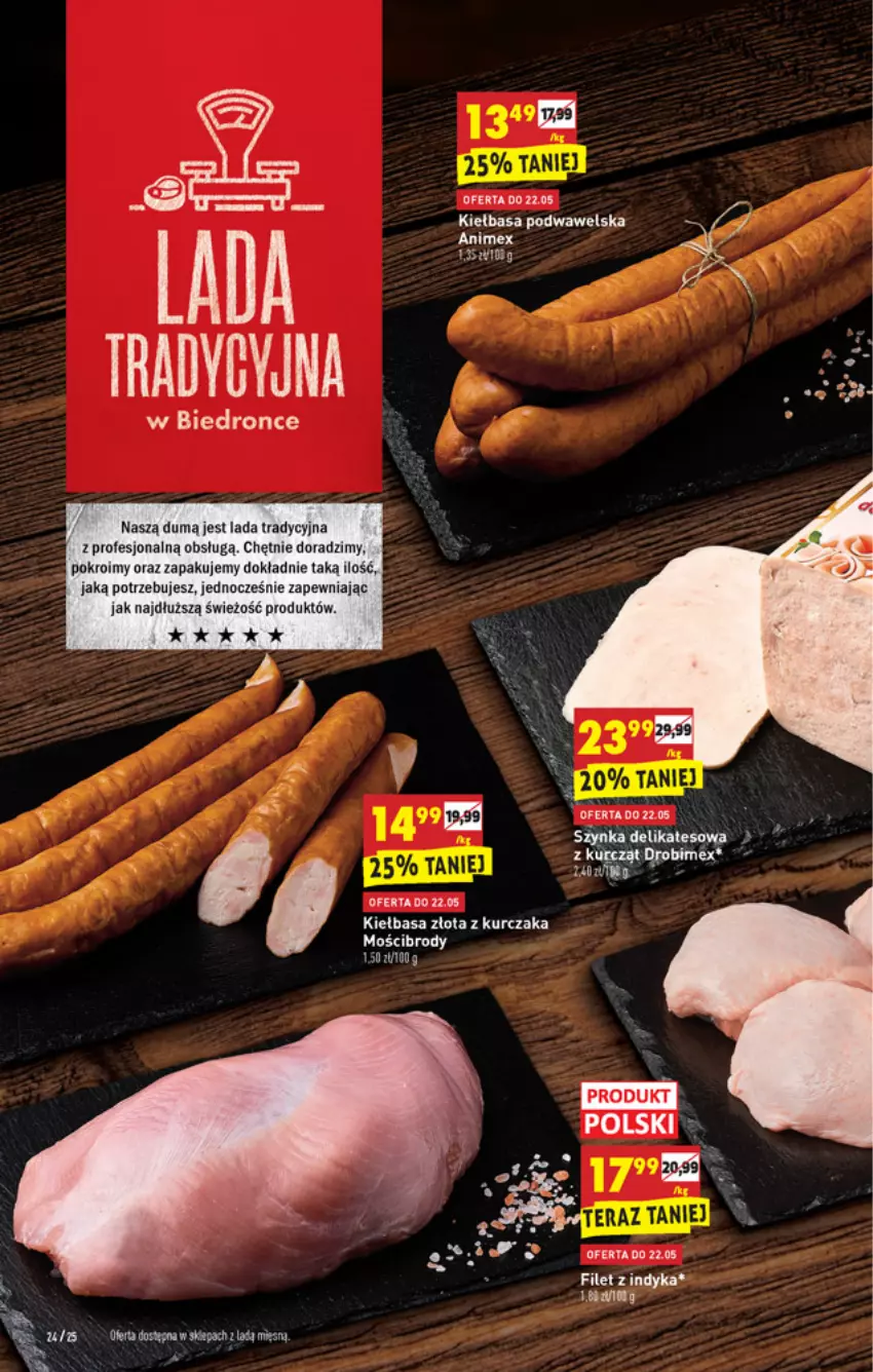 Gazetka promocyjna Biedronka - W tym tygodniu - ważna 20.05 do 26.05.2021 - strona 24 - produkty: Dron, Kiełbasa, Kiełbasa podwawelska, Kurczak, Wawel