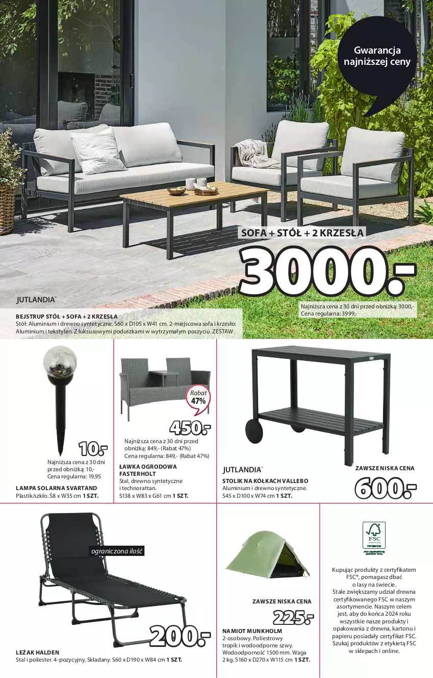 Gazetka promocyjna Jysk - Oferta tygodnia - ważna 24.07 do 11.08.2024 - strona 8 - produkty: Fa, Gra, Krzesło, Lampa, Namiot, Papier, Poduszka, Por, Sofa, Stół, Stolik, Varta, Waga