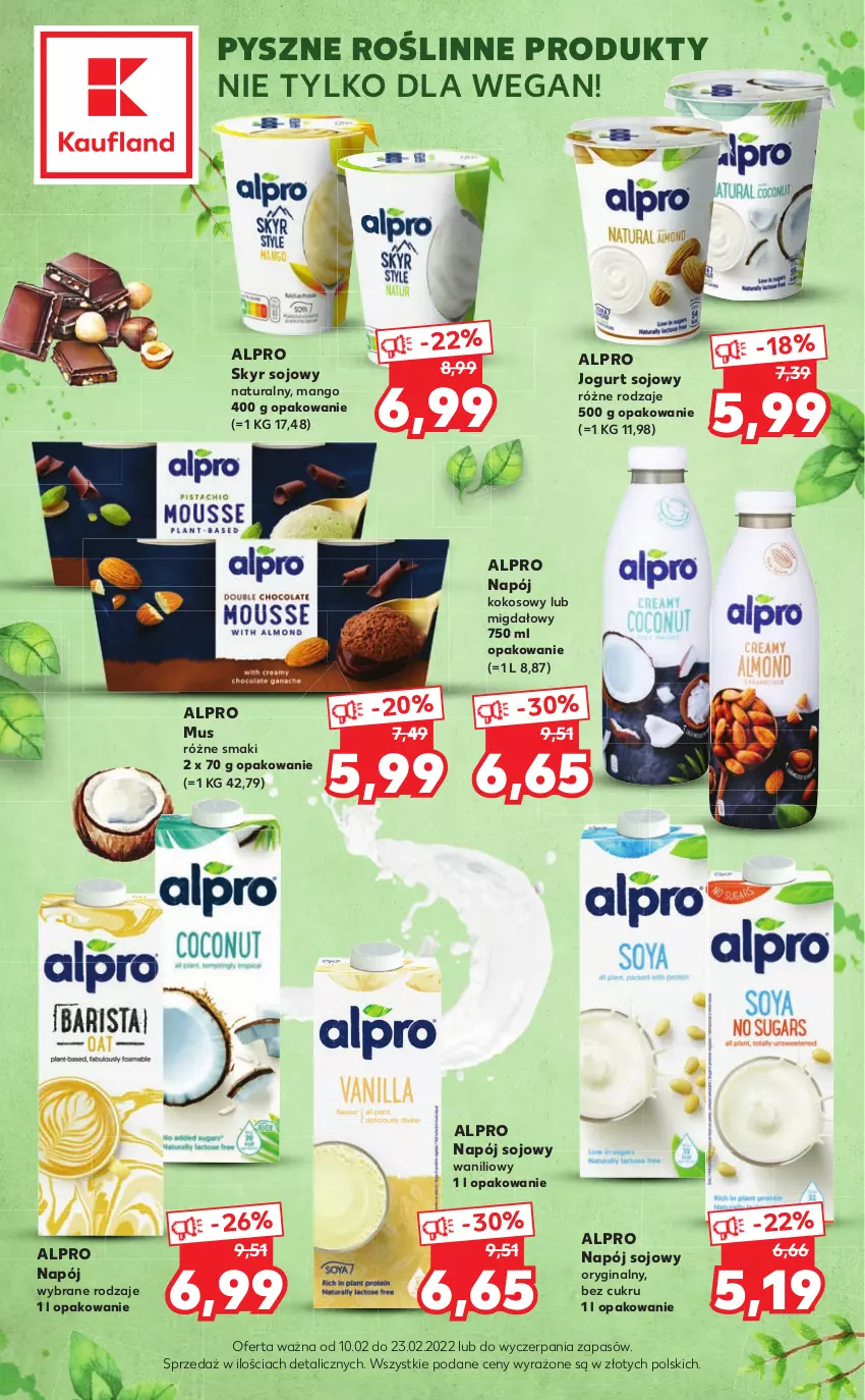 Gazetka promocyjna Kaufland - Oferta specjalna - ważna 10.02 do 23.02.2022 - strona 2 - produkty: Alpro, Gin, Jogurt, Kokos, Mango, Mus, Napój