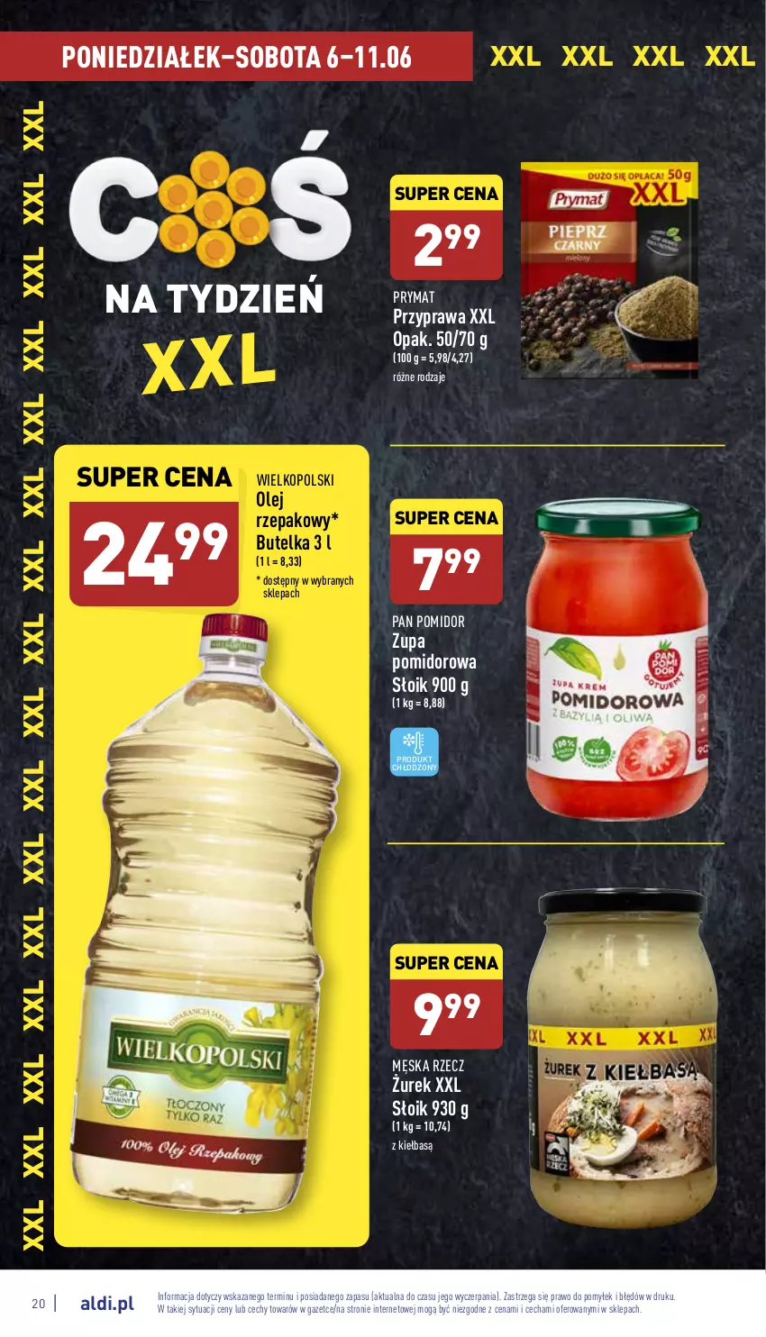 Gazetka promocyjna Aldi - Katalog spożywczy - ważna 06.06 do 11.06.2022 - strona 20 - produkty: Olej, Olej rzepakowy, Prymat, Zupa, Zupa pomidorowa