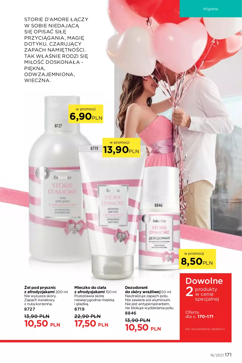 Gazetka promocyjna Faberlic - Gazetka - ważna 01.11 do 21.11.2021 - strona 171 - produkty: Antyperspirant, Dezodorant, Mleczko, Mleczko do ciała