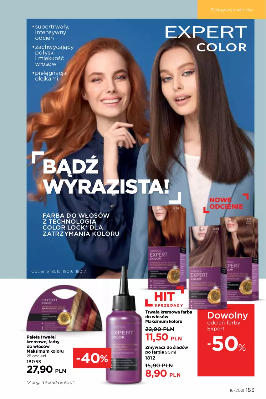 Gazetka promocyjna Faberlic - Gazetka - ważna 01.11 do 21.11.2021 - strona 183 - produkty: Cień, Fa, Farba do włosów, Olej, Paleta, Pielęgnacja włosów