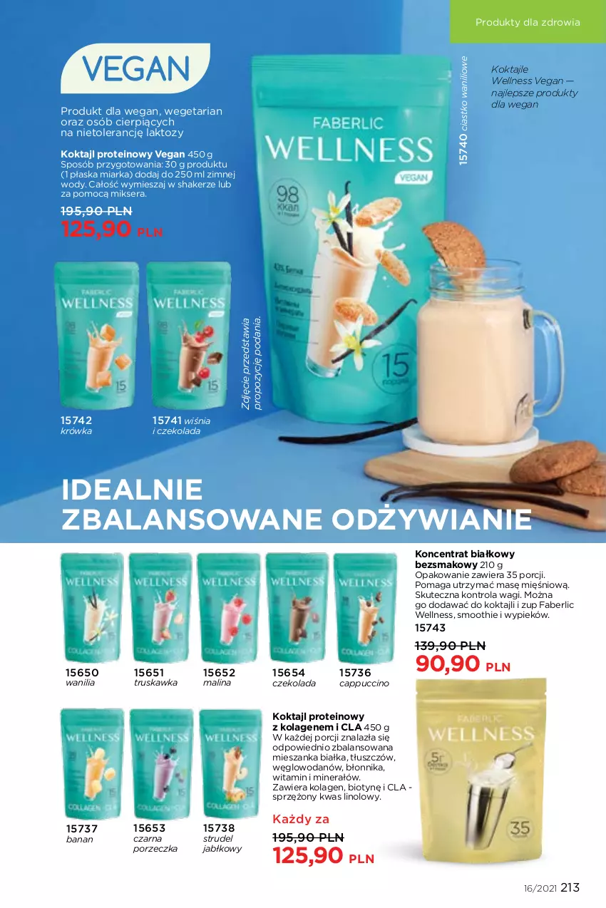 Gazetka promocyjna Faberlic - Gazetka - ważna 01.11 do 21.11.2021 - strona 213 - produkty: Cappuccino, Czekolada, Fa, Koktajl proteinowy, Kolagen, Miarka, Mikser, Por, Ser, Smoothie, Wagi, Woda