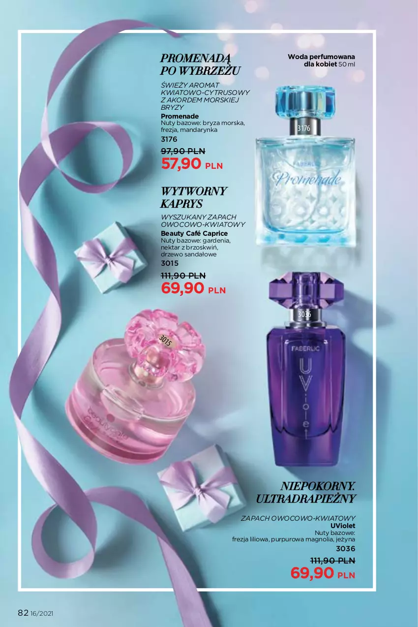 Gazetka promocyjna Faberlic - Gazetka - ważna 01.11 do 21.11.2021 - strona 82 - produkty: Bryza, Nektar, Nuty, Perfum, Pur, Sandał, Woda, Woda perfumowana