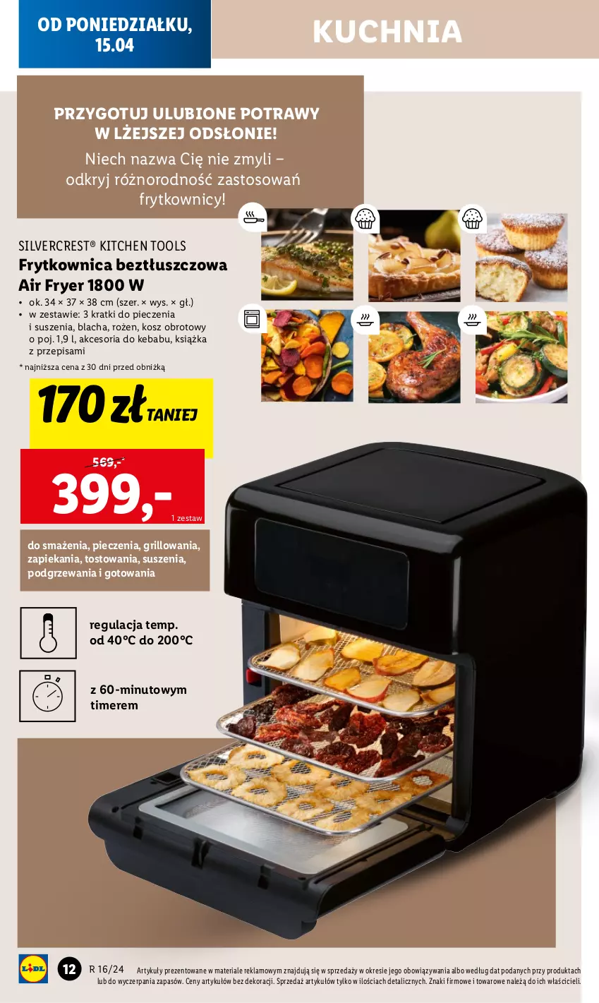 Gazetka promocyjna Lidl - GAZETKA - ważna 15.04 do 20.04.2024 - strona 14 - produkty: Grill, Kebab, Kosz, Książka, Kuchnia, Piec, Silvercrest