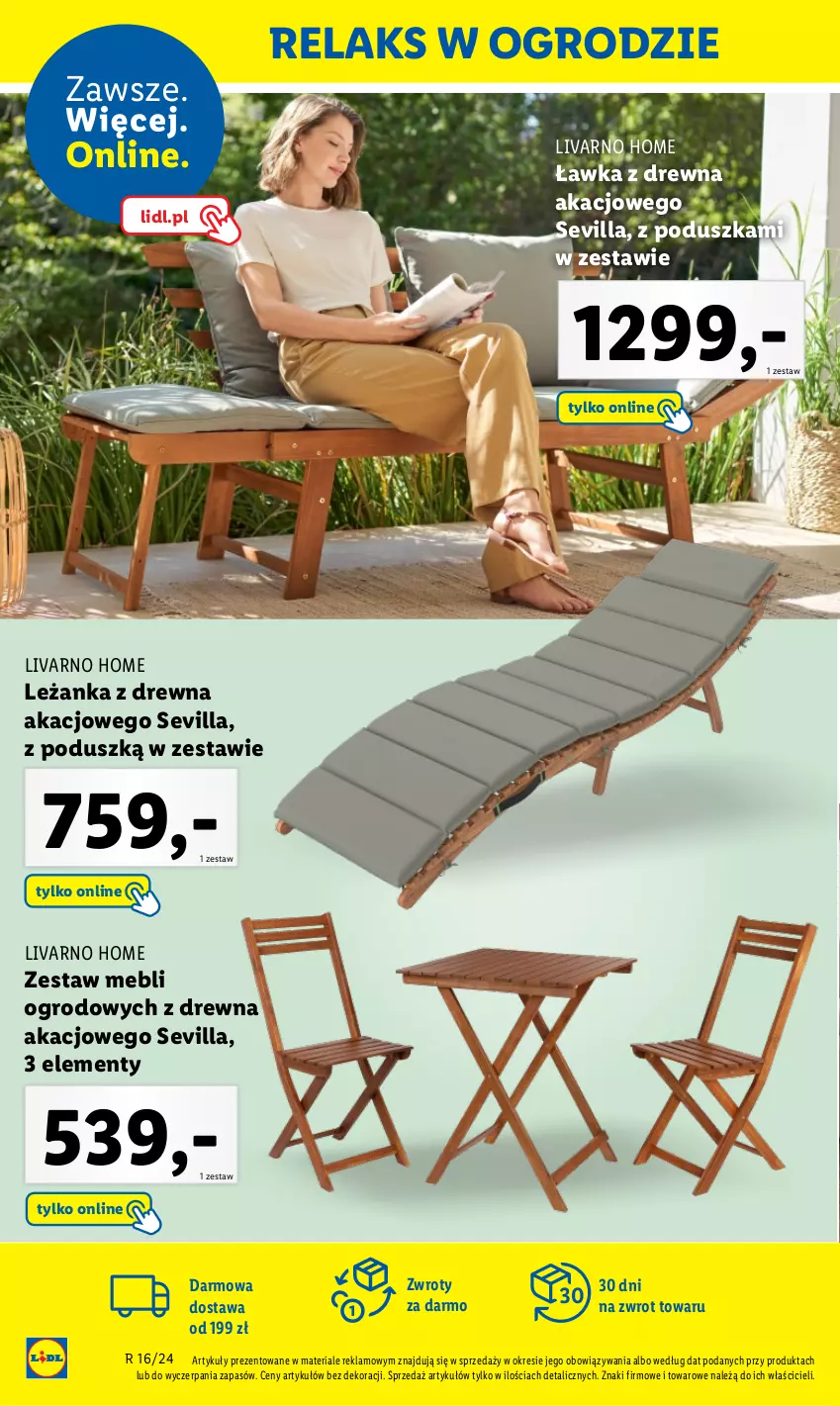 Gazetka promocyjna Lidl - GAZETKA - ważna 15.04 do 20.04.2024 - strona 32 - produkty: Ivar, Leżanka, Poduszka