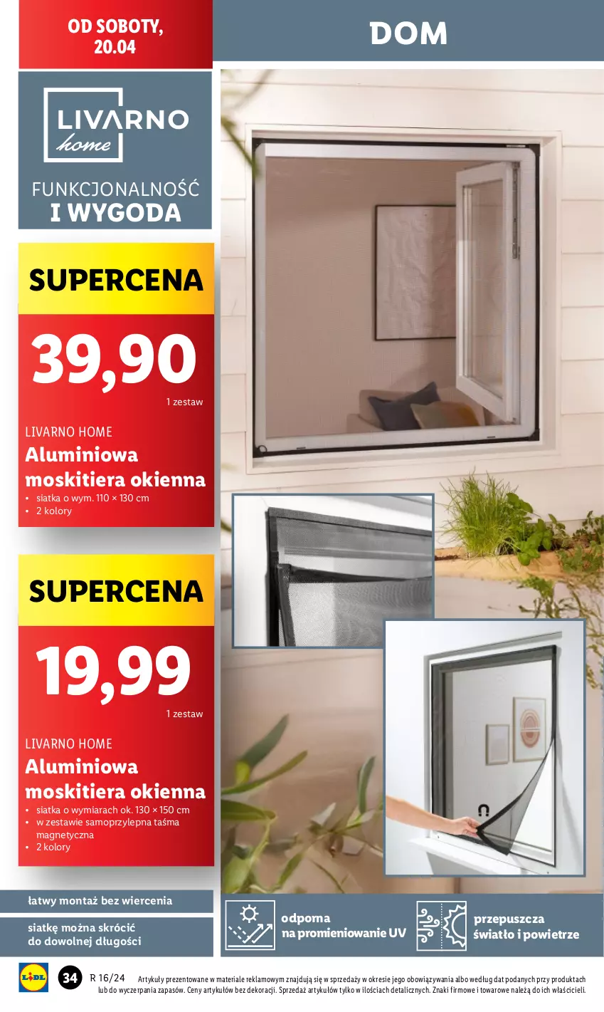 Gazetka promocyjna Lidl - GAZETKA - ważna 15.04 do 20.04.2024 - strona 38 - produkty: Ivar, Mop, Por, Siatka