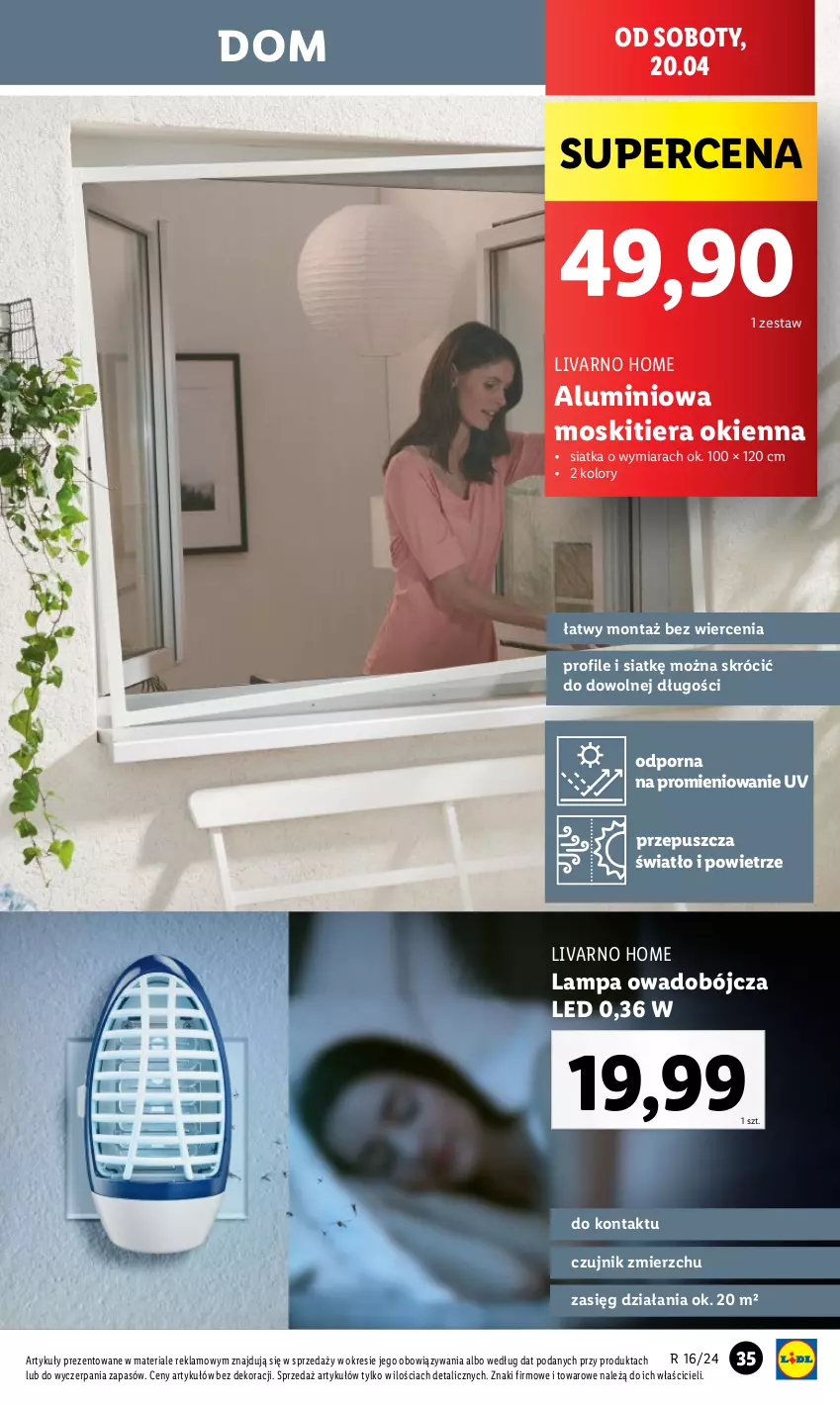 Gazetka promocyjna Lidl - GAZETKA - ważna 15.04 do 20.04.2024 - strona 39 - produkty: Ivar, Lampa, Por, Siatka