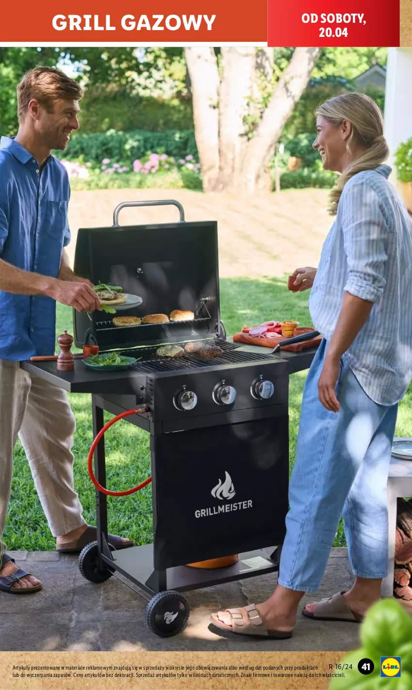 Gazetka promocyjna Lidl - GAZETKA - ważna 15.04 do 20.04.2024 - strona 45 - produkty: Grill, Grill gazowy