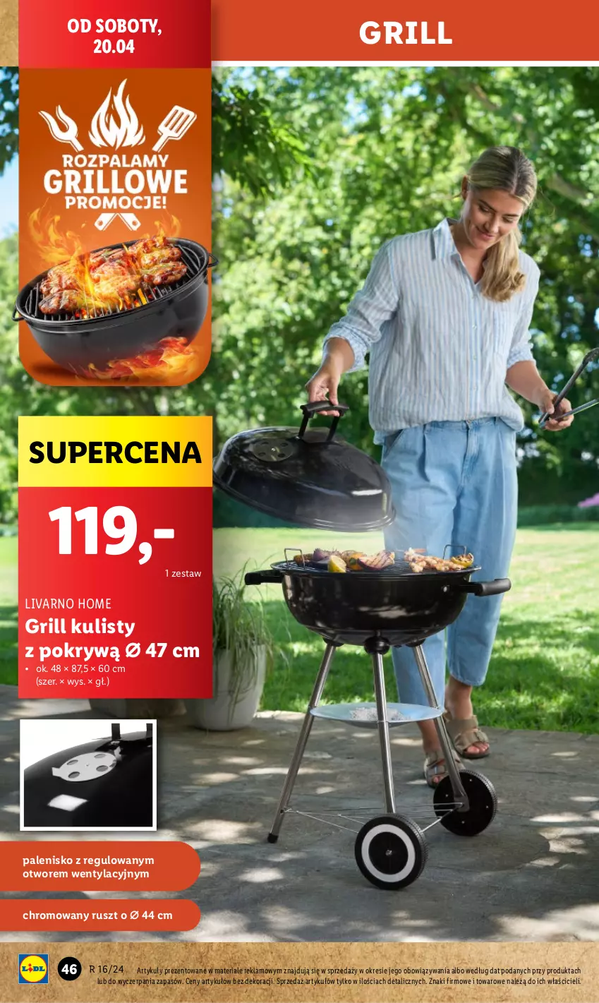 Gazetka promocyjna Lidl - GAZETKA - ważna 15.04 do 20.04.2024 - strona 50 - produkty: Grill, Ivar, Palenisko