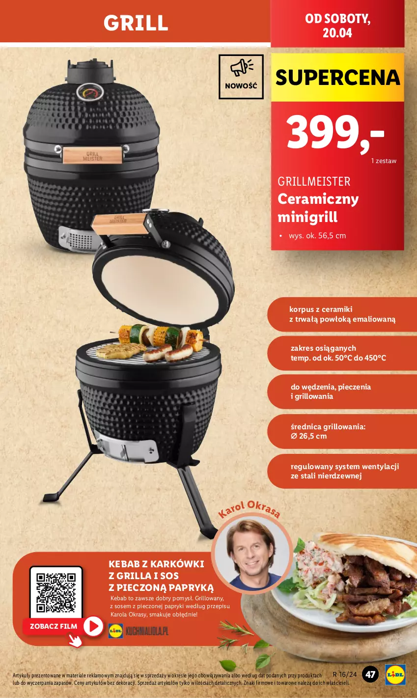 Gazetka promocyjna Lidl - GAZETKA - ważna 15.04 do 20.04.2024 - strona 51 - produkty: Grill, Kebab, Piec, Sos