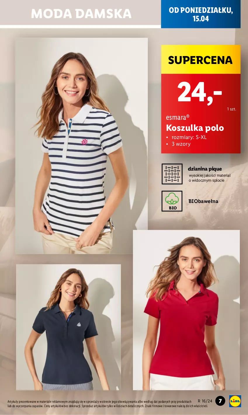 Gazetka promocyjna Lidl - GAZETKA - ważna 15.04 do 20.04.2024 - strona 9 - produkty: Kosz, Koszulka, Moda, Sok, Wełna