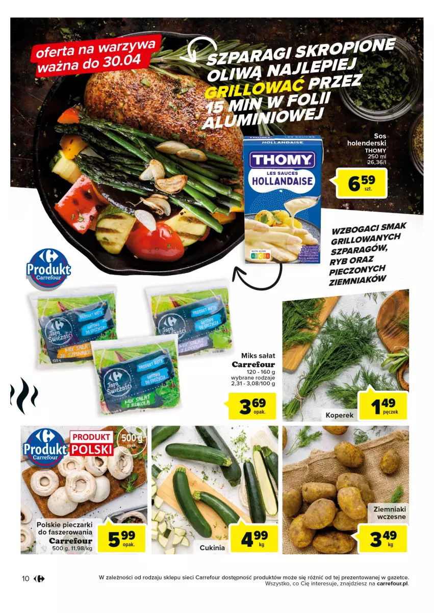 Gazetka promocyjna Carrefour - Gazetka Odpalamy sezon na grilla - ważna 25.04 do 06.05.2023 - strona 10 - produkty: Fa, Grill, Piec, Por, Sałat, Ziemniaki