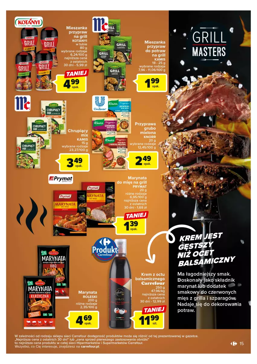 Gazetka promocyjna Carrefour - Gazetka Odpalamy sezon na grilla - ważna 25.04 do 06.05.2023 - strona 15 - produkty: Grill, Kamis, Prymat