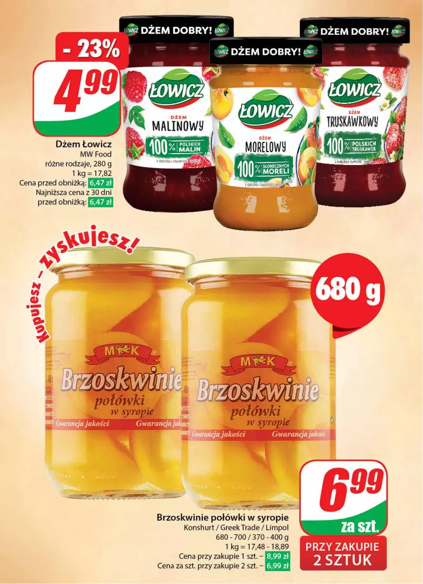 Gazetka promocyjna Dino - Gazetka 1 - ważna 04.01 do 05.01.2024 - strona 14 - produkty: Brzoskwinie, Dżem, SVR, Syrop